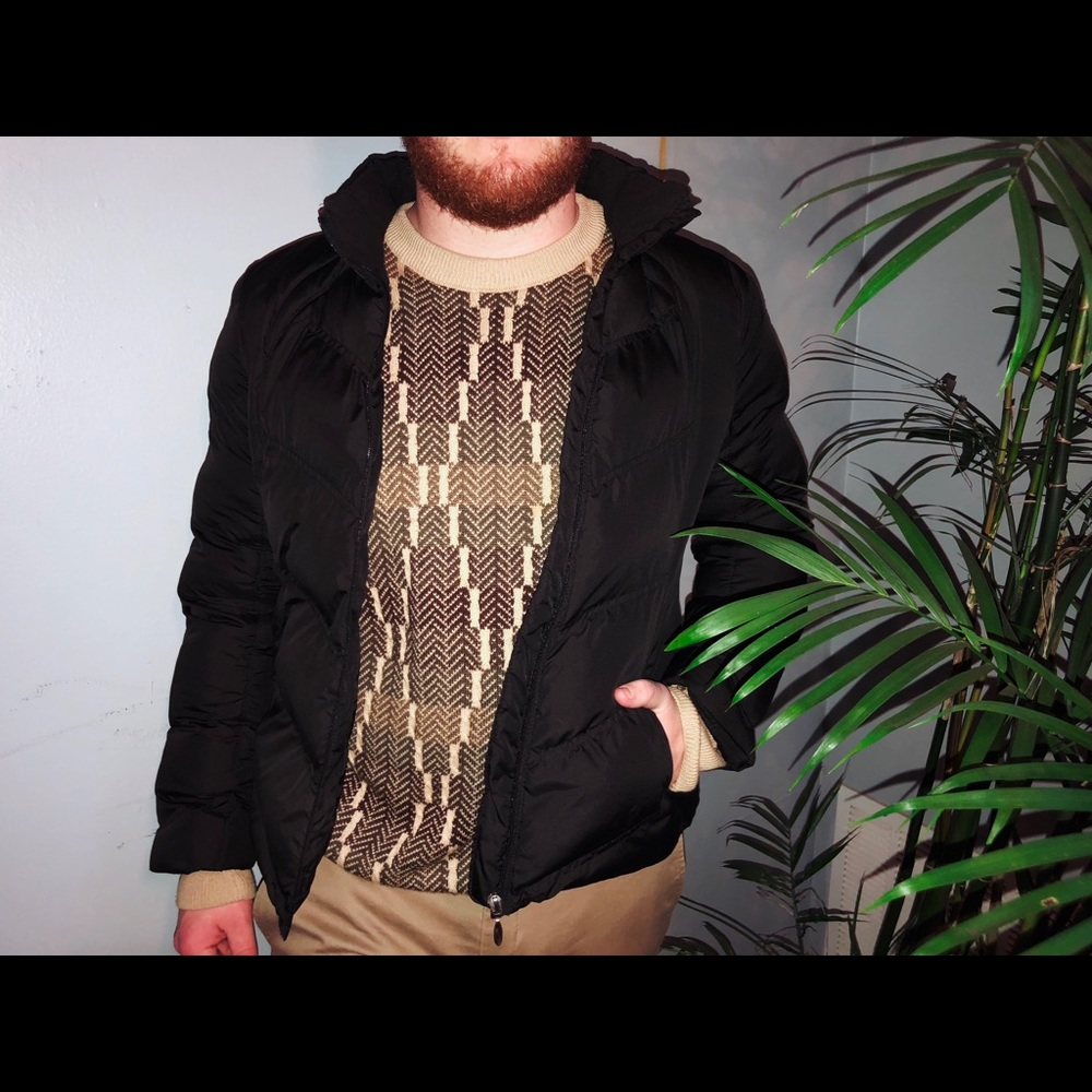 Black puffer jacket!